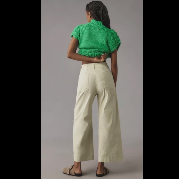 Anthropologie The Colette Cropped Wide-Leg Pants by Maeve - Picture 3 of 3